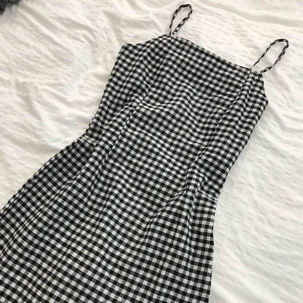 Gingham print dress